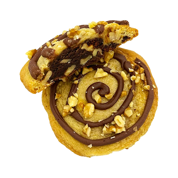 giant brownie stuffed walnut chocolate chip gourmet cookies